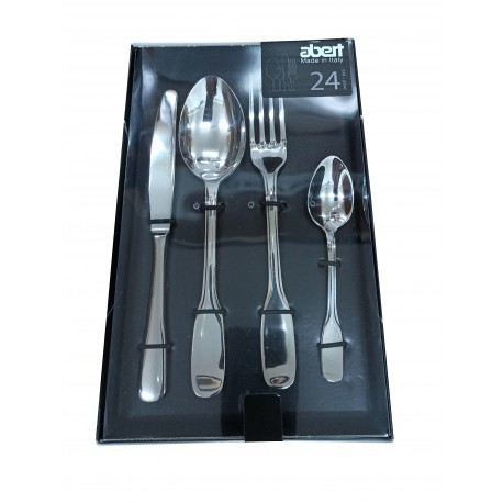 Sylvia Set 24p de table boite vitrine litho inox 18/10