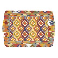 Plateau vitrifie 33x22 cm Global Ethnic Aztec