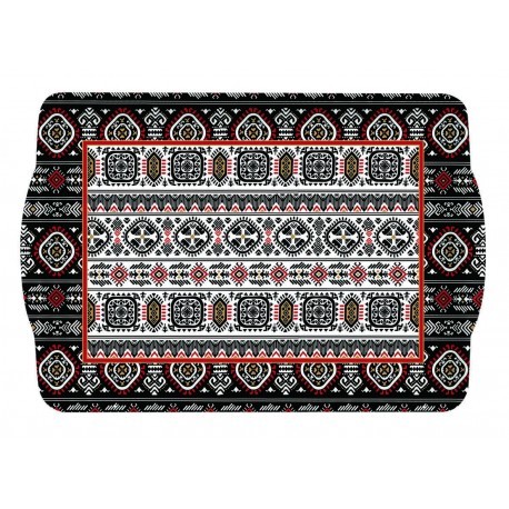 Plateau vitrifie 33x22 cm Global Ethnic Inca