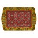 Plateau vitrifie 33x22 cm Mandala red