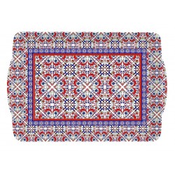 Plateau vitrifie 33x22 cm Morocco red