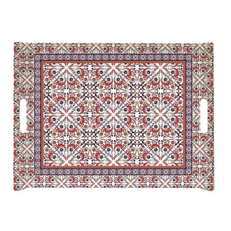 Plateau vitrifié 52x37 cm Morocco Red