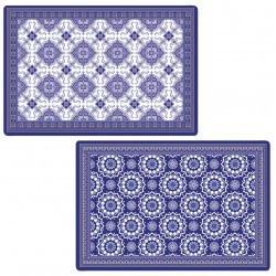 Set de table 40x30 cm imprimé Double face AZULEJO