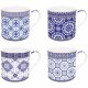 Set 4 mugs 300 ml porcelaine Azulejo