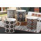 Set 4 mugs 300 ml porcelaine Global Ethnic Incas