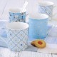 Set 4 mugs 300 ml porcelaine Trend & color light blue