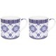 Set 2 mugs 300 ml porcelaine Azulejo white