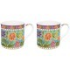 Set 2 mugs 300 ml porcelaine Batik purple