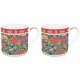 Set 2 mugs 300 ml porcelaine Batik red