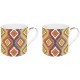 Set 2 mugs 300 ml porcelaine Global ethnic Aztec 2