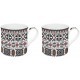 Set 2 mugs 300 ml porcelaine Global ethnic Incas 1