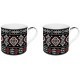 Set 2 mugs 300 ml porcelaine Global ethnic Incas 2