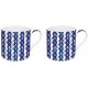 Set 2 mugs 300 ml porcelaine Global ethnic Shibori 2