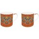 Set 2 mugs 300 ml porcelaine Jaipur red