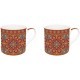 Set 2 mugs 300 ml porcelaine Mandala red