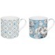 Set 2 mugs 300 ml porcelaine Trend & color blue baroque