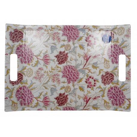 Plateau vitrifie 47x31 cm WILLIAM MORRIS PINK