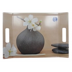 Plateau vitrifie 38x27 cm JAPONICA