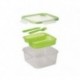 033091 Snipslock lunchbox carré vert 1.4l plateau + couverts