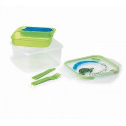 033092 Snipslock lunchbox carré tortue 1.4l plateau + couverts +réfrigerant