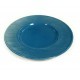 3441 Assiette plate 27 cm rayures bleu petrole