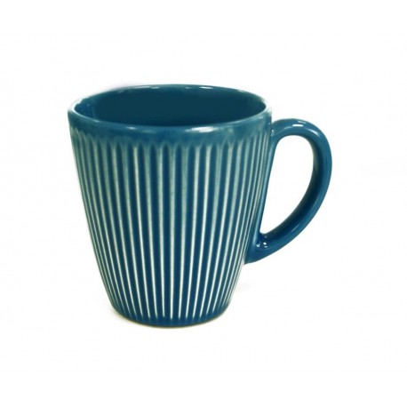 3427 Mug 25 cl rayures bleu petrole