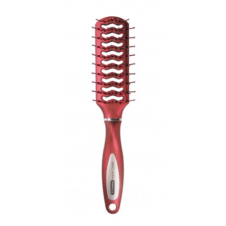 Brosse double tunnel 9 rangées rouge 1634