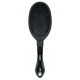 Brosse pneumatique ovale noire /céramique avec poil plastique à bord rond 1389