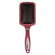 Brosse pneumatique rectangulaire noire rouge argent avec poils plastiques à bord rond 1629