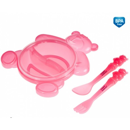 Set bol et couverts happy bear 2/422