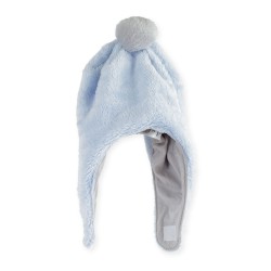 Bonnet pompon bleu