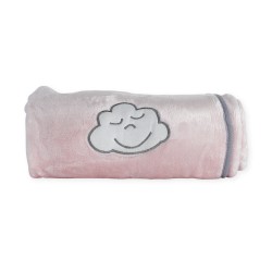 Couverture flanelle 75x100 rose100% polyester