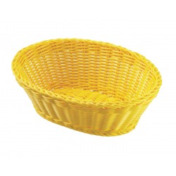 Corbeille ovale jaune citron