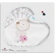 Parure pour lit de bébé 60x120-3pieces blanc rose Nature Rose 3125-12