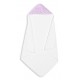 Cape du bain 1x1 m coton Blanc/rose étoile 1129-12