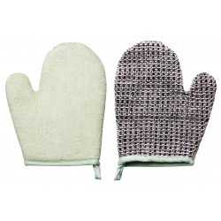 7713 Gant de massage bain chanvre sisal vert