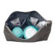 7758 Trousse de toilette dorée 23x8.5x17 ,2 poches intérieure