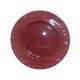 3441 Assiette plate 27 cm rayures bordeaux