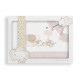 03178-05 Parure lit de bebe 3p 60x120 100% coton Conejito zoo beige