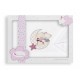 03179-12 Parure lit de bebe 3p60x120 100% coton Osito amoroso blanc/rose