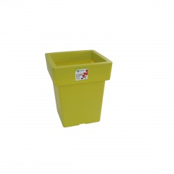 571-12 Pot Linéa carré Chartreuse 21x21x26 cm