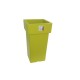 580-12 Pot Linéa carré haut Chartreuse 15x15x27 cm