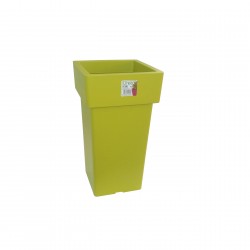 580-12 Pot Linéa carré haut Chartreuse 15x15x27 cm