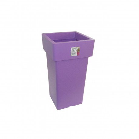 580-16 Pot Linéa carré haut Purple 15x15x27 cm