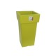 582-12 Pot Linéa carré haut Chartreuse 27x27x50 cm