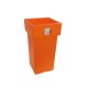 582-19 Pot Linéa carré haut Orange 27x27x50 cm