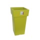 584-12 Pot Linéa carré haut Chartreuse 33x33x60 cm