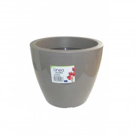 860.2-26 Pot linéa gloss taupe D20xh17 cm