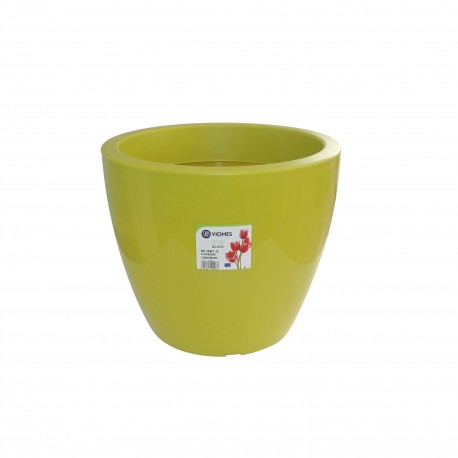 861.2-12 Pot linéa gloss Chartreuse D25xh21cm