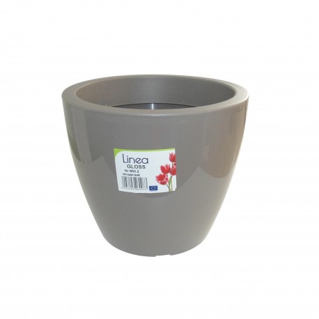 861.2-26 Pot linéa gloss taupe D25xh21cm